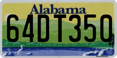 AL license plate 64DT350