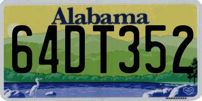 AL license plate 64DT352