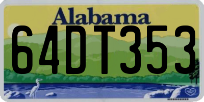 AL license plate 64DT353