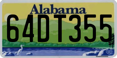 AL license plate 64DT355
