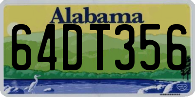 AL license plate 64DT356