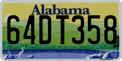 AL license plate 64DT358
