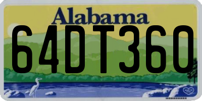 AL license plate 64DT360
