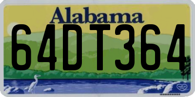 AL license plate 64DT364