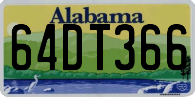 AL license plate 64DT366