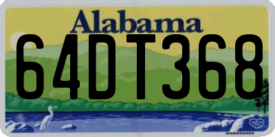 AL license plate 64DT368