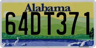 AL license plate 64DT371