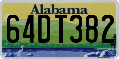 AL license plate 64DT382