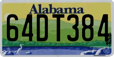 AL license plate 64DT384