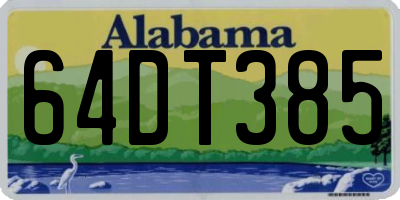 AL license plate 64DT385