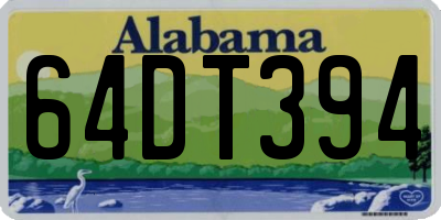 AL license plate 64DT394