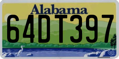 AL license plate 64DT397