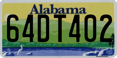 AL license plate 64DT402