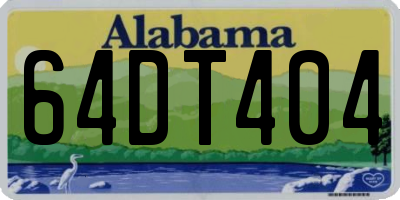 AL license plate 64DT404