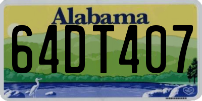 AL license plate 64DT407