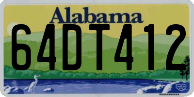 AL license plate 64DT412