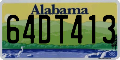 AL license plate 64DT413