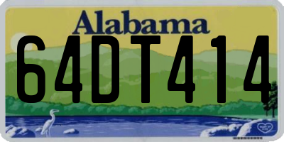 AL license plate 64DT414