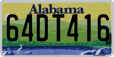 AL license plate 64DT416