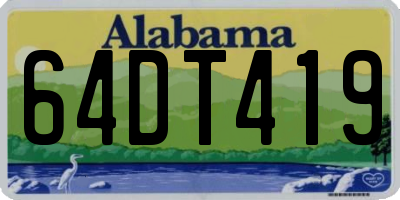 AL license plate 64DT419
