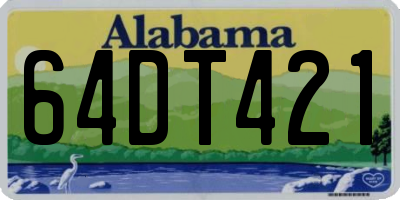 AL license plate 64DT421