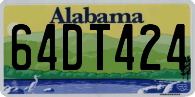 AL license plate 64DT424