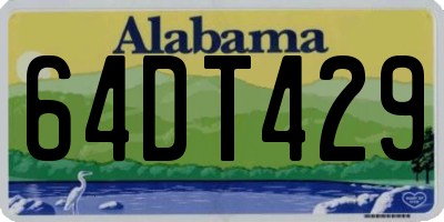 AL license plate 64DT429