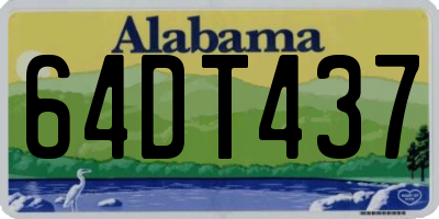 AL license plate 64DT437