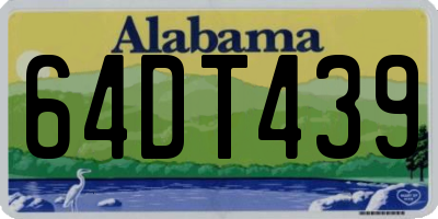 AL license plate 64DT439