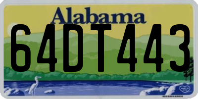 AL license plate 64DT443