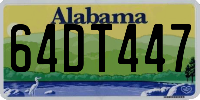 AL license plate 64DT447