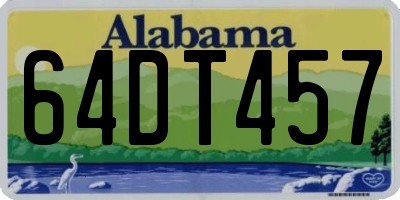 AL license plate 64DT457