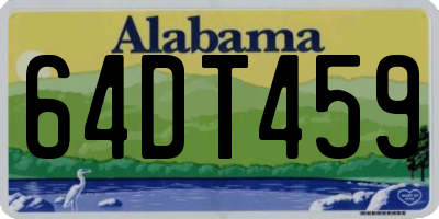 AL license plate 64DT459