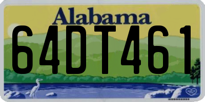 AL license plate 64DT461