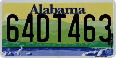 AL license plate 64DT463