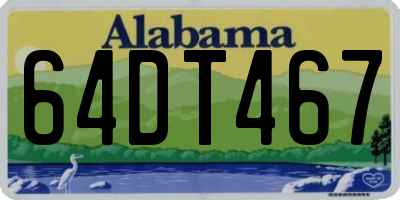 AL license plate 64DT467