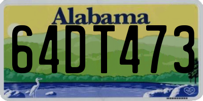AL license plate 64DT473