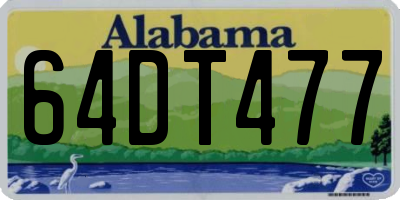 AL license plate 64DT477