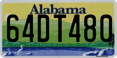 AL license plate 64DT480