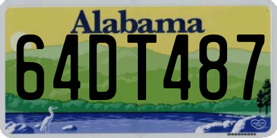 AL license plate 64DT487