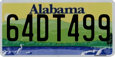 AL license plate 64DT499