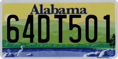 AL license plate 64DT501