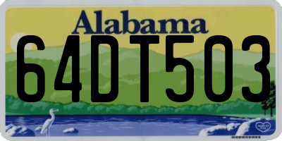 AL license plate 64DT503