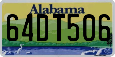 AL license plate 64DT506