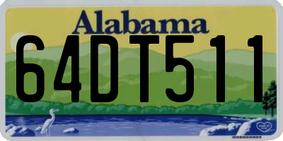 AL license plate 64DT511