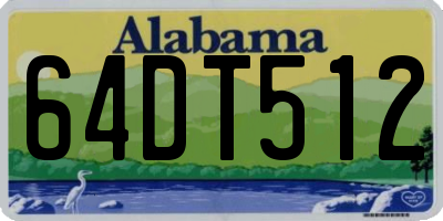 AL license plate 64DT512