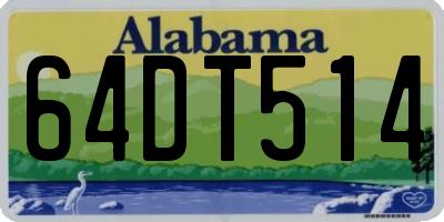AL license plate 64DT514
