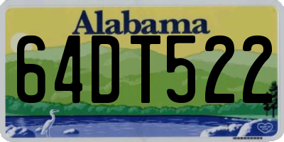 AL license plate 64DT522