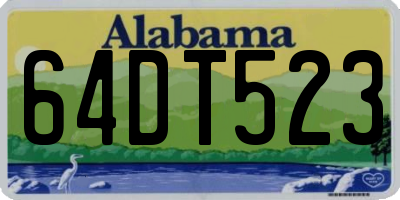 AL license plate 64DT523