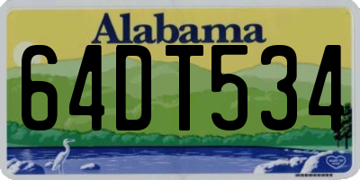 AL license plate 64DT534
